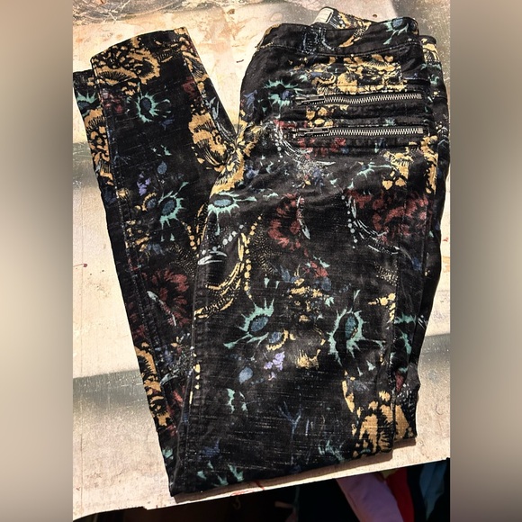 Free people velvet graphic pants size zero - Picture 2 of 9